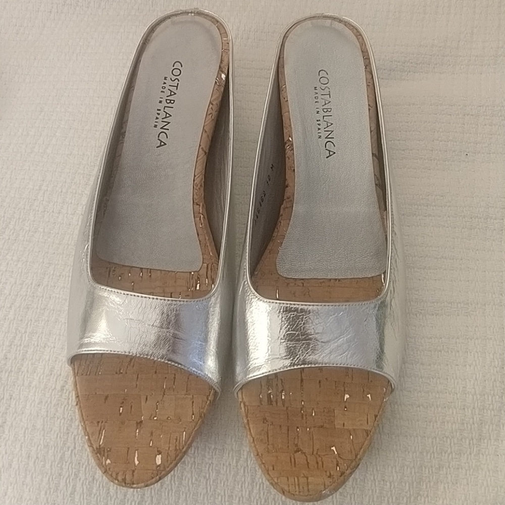 Costa Blanca Metallic Wedges